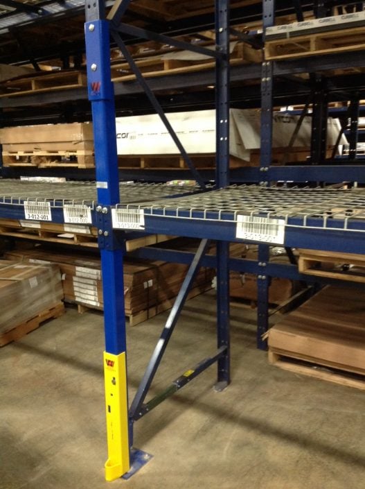 Curbell pallet rack damage after