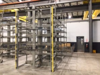 Bar Stock Rack with Crank-out Shelves